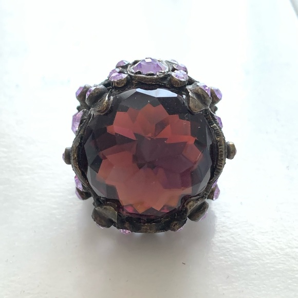 Sonia Rykiel dark purple crystal ring - Picture 4 of 8